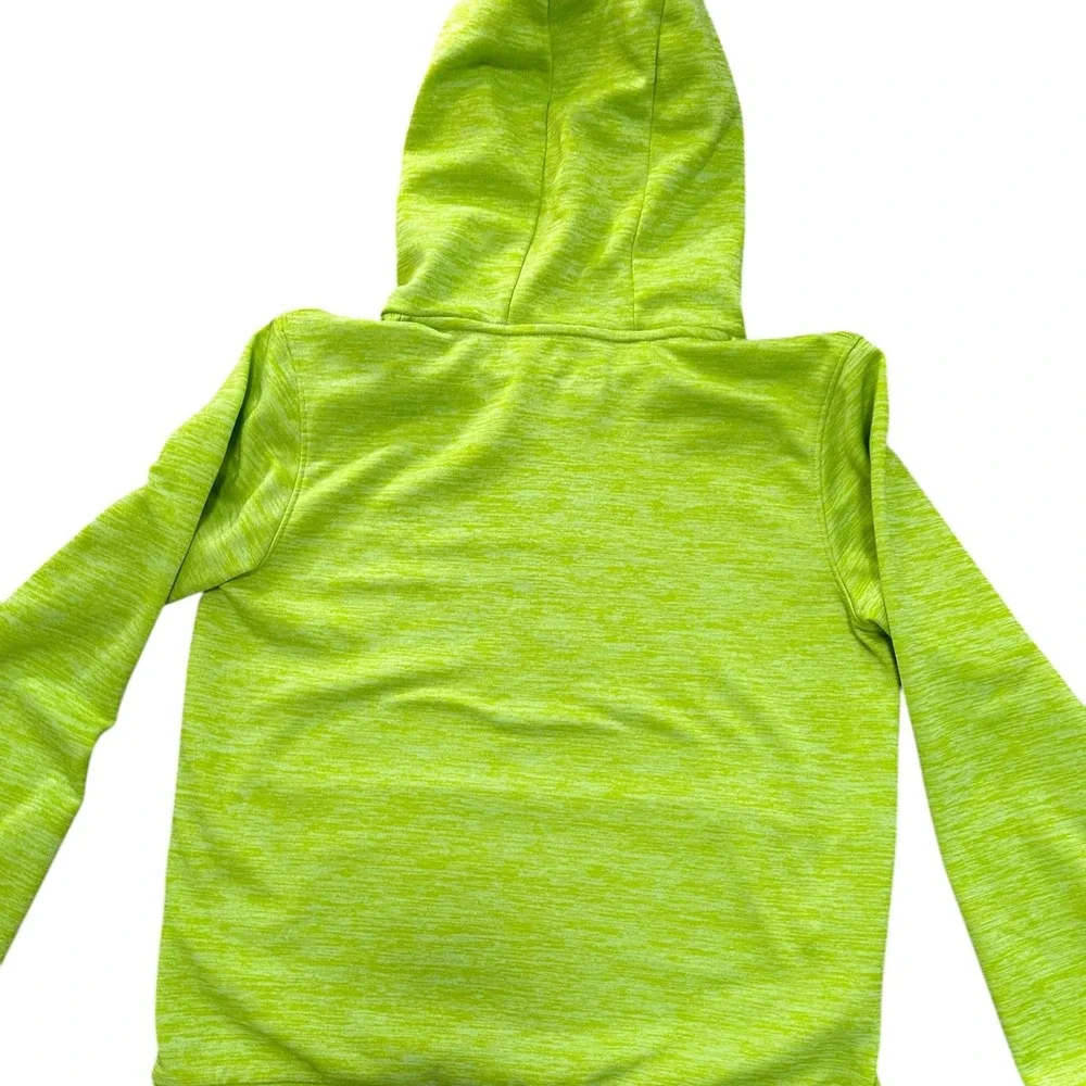 Under Armour Hoodie‎ Pullover ColdGear Neon Green Logo YLG